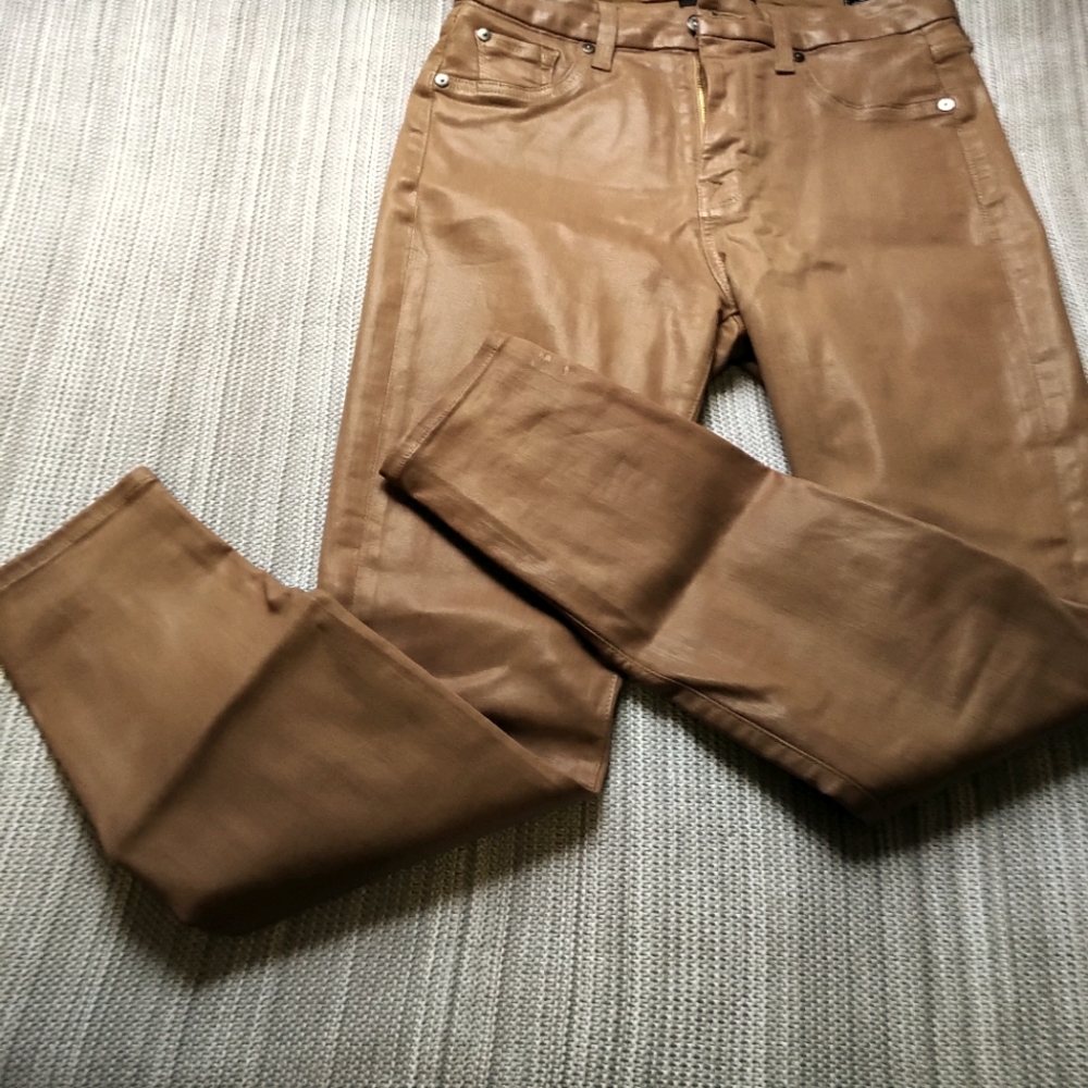 7 for all mankind waxed jeans